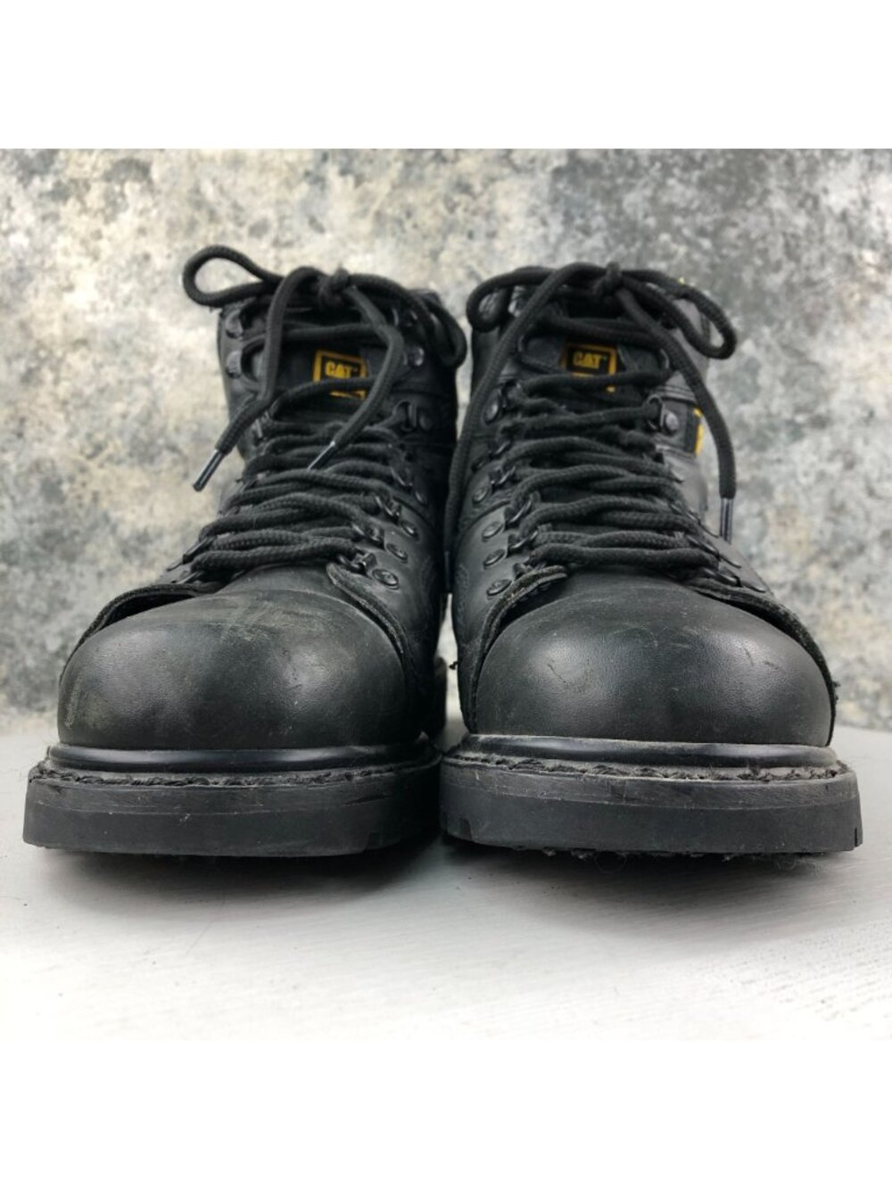 Caterpillar Men's Size 11 Black Leather Soft Toe Lace-Up Oil Resistant Work Boot - Picture 2 of 15